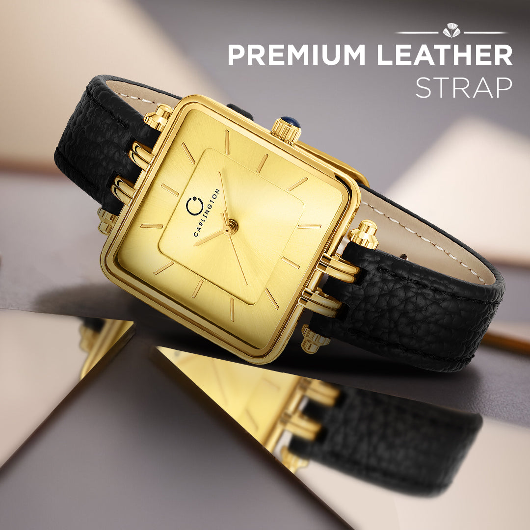 Carlington Aura Series Analog Women Wrist Watches with Premium Leather Belt Strap Fashion Watches for Ladies - CT_209