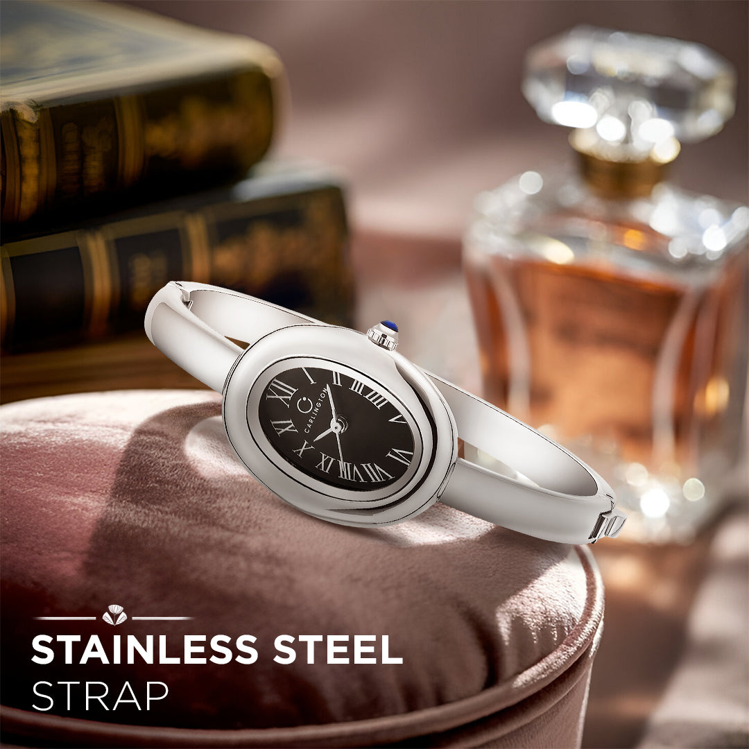 Carlington Diva Series Analog Women Wrist Watches with Stainless Steel Chain Strap | Premium Fashion Watches for Ladies | CT - 122