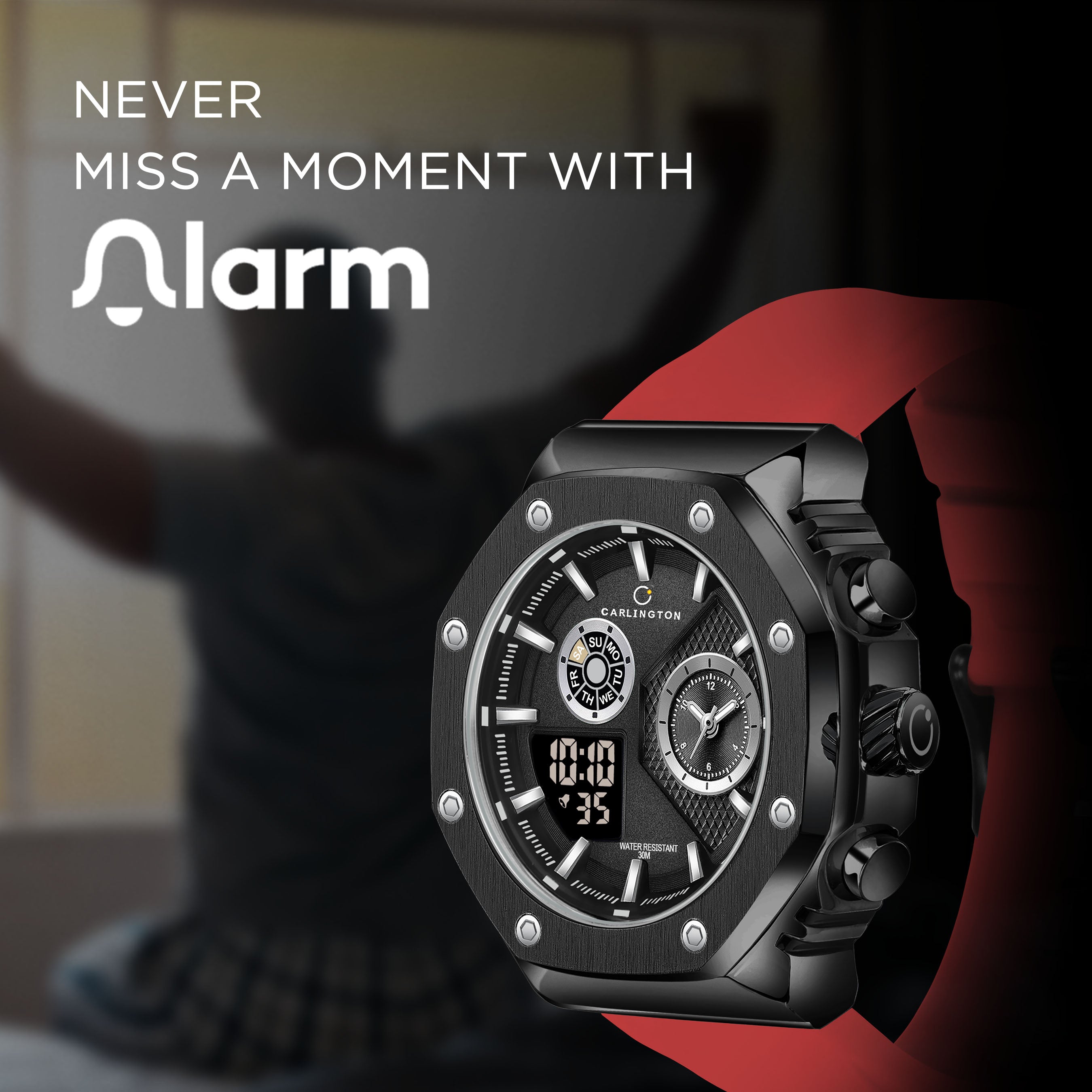 Exclusive 7711 Red Analog Wrist Watch