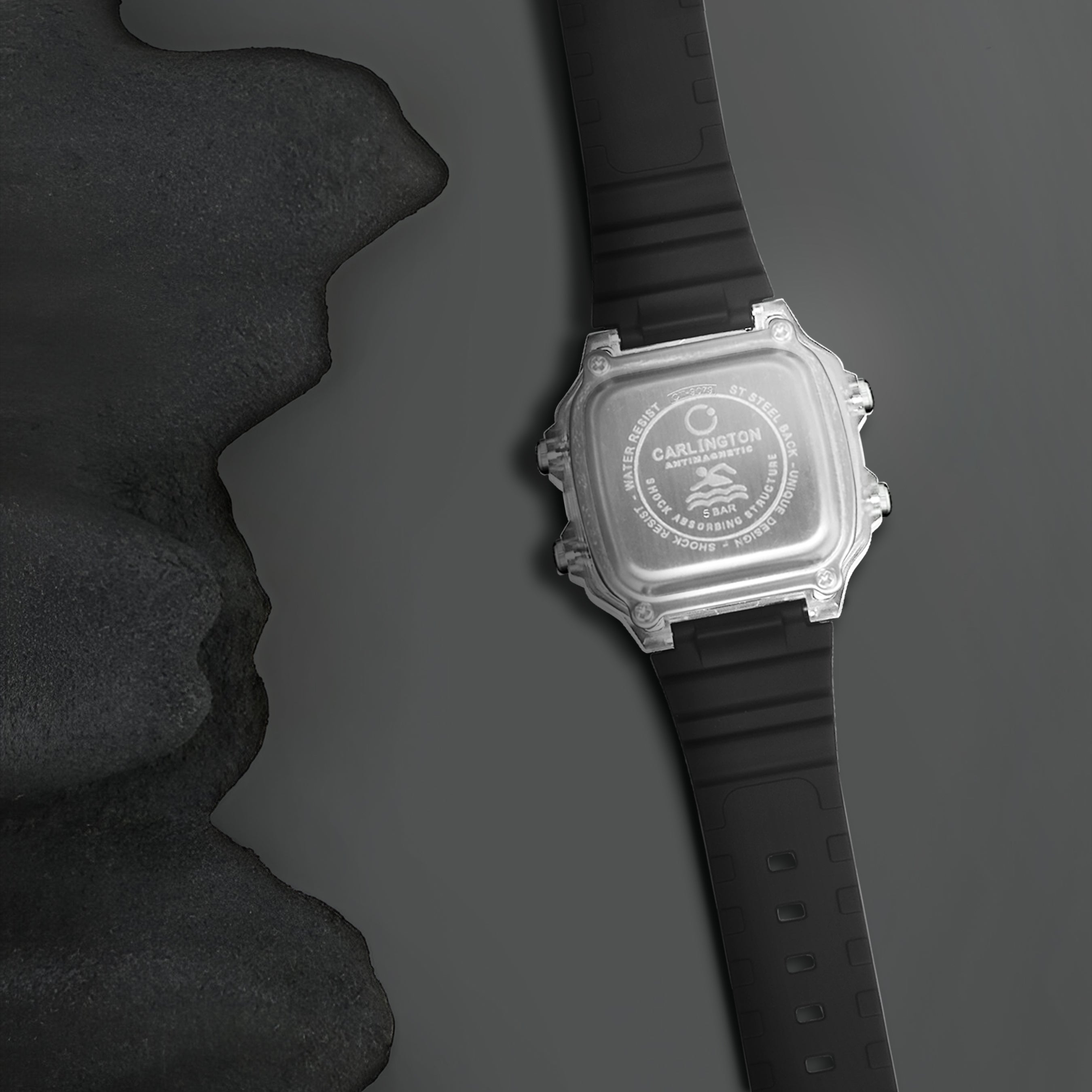 Carlington Endurance Series Digital Sports Watches For Men & Women - CT_9079 White- Black