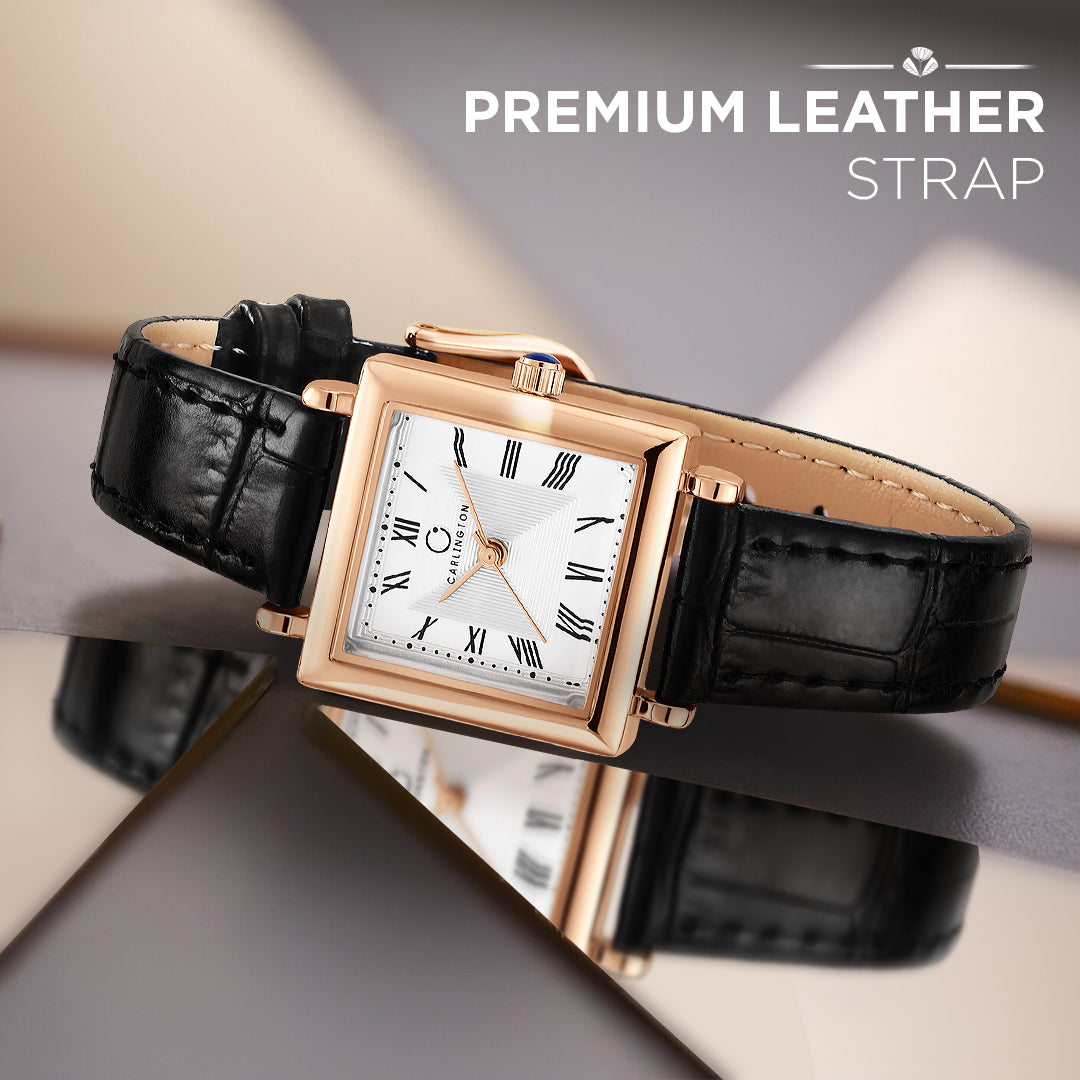 Carlington Aura Series Analog Women Wrist Watches with Premium Leather Belt Strap | Premium Fashion Watches for Ladies | CT - 205
