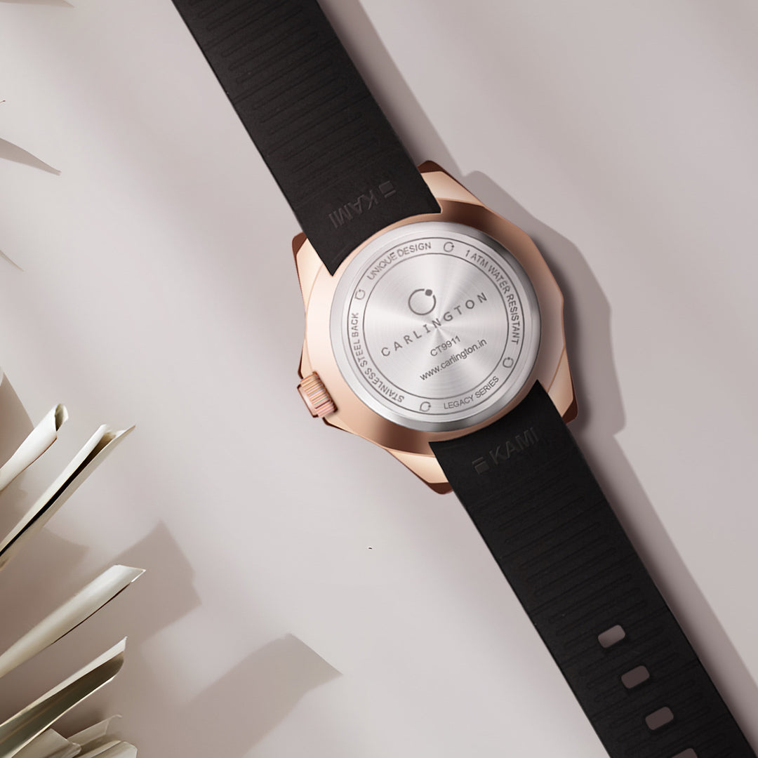 Carlington Legacy Series Analog Wrist Watches & Silicone Strap for Women - CT 9911