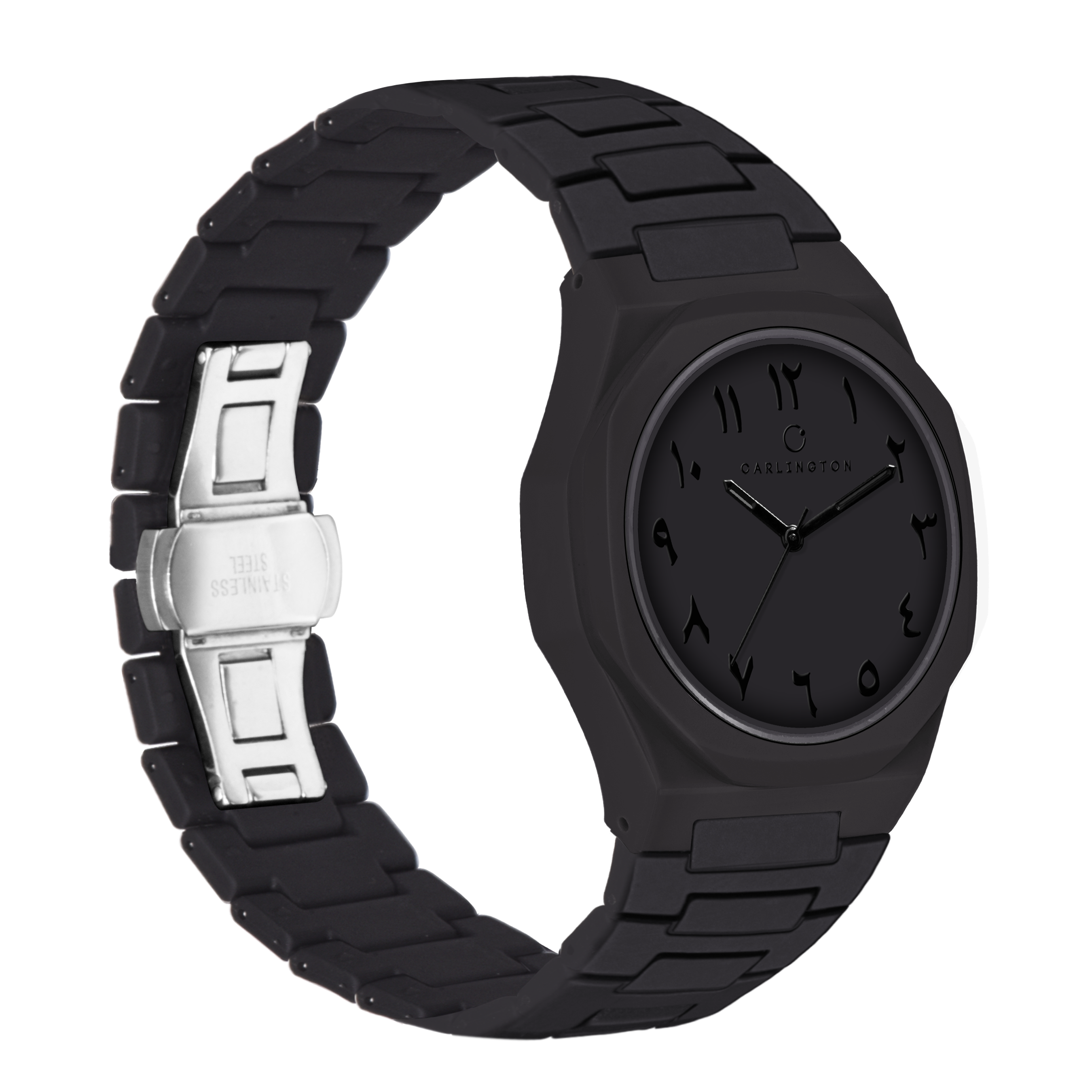 Carlington Premium Analog Men's Watch – Elegant Stainless Steel Chain Strap, Sleek Dial, Quartz Movement, Premium Gift Watch for Men - CT 9152 Black