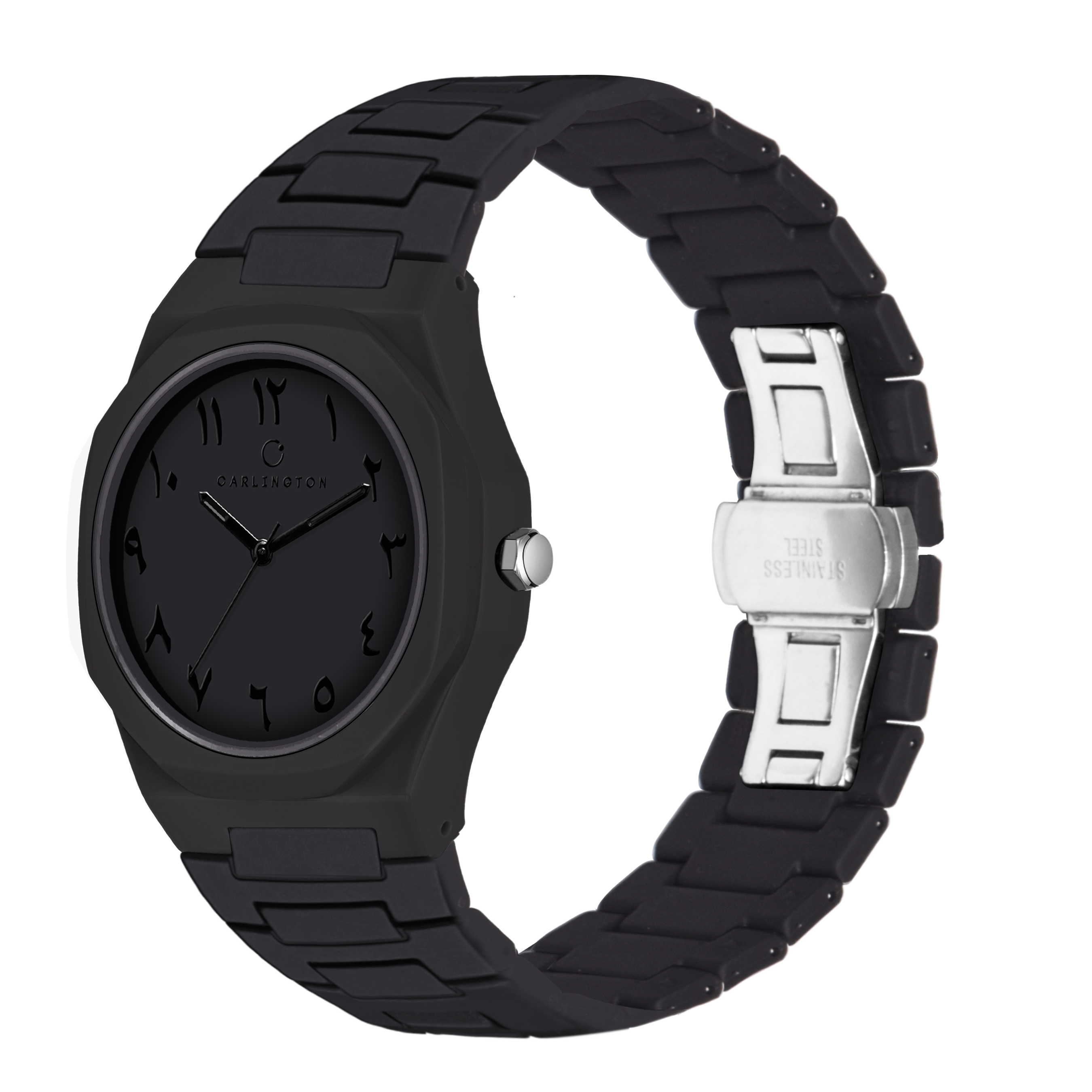 Carlington Premium Analog Men's Watch – Elegant Stainless Steel Chain Strap, Sleek Dial, Quartz Movement, Premium Gift Watch for Men - CT 9152 Black