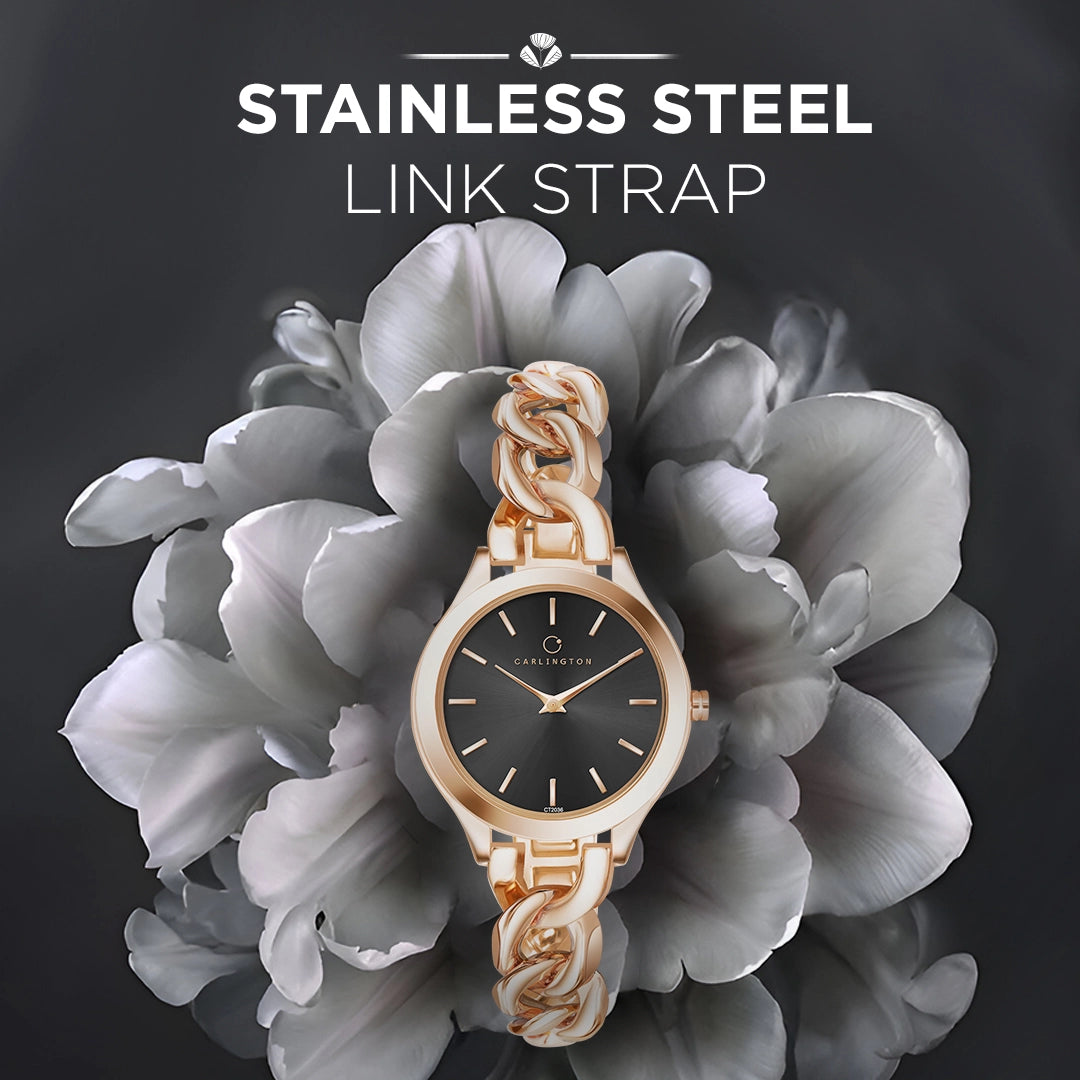 Iconic 2036 Black Analog Womens Watch