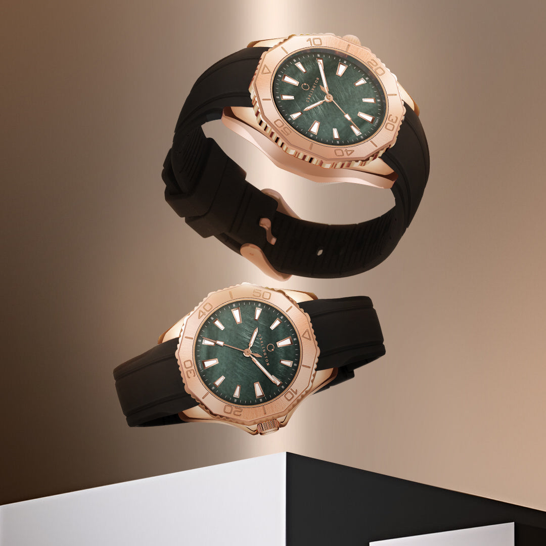 Carlington Legacy Series Analog Wrist Watches & Silicone Strap for Women - CT 9911