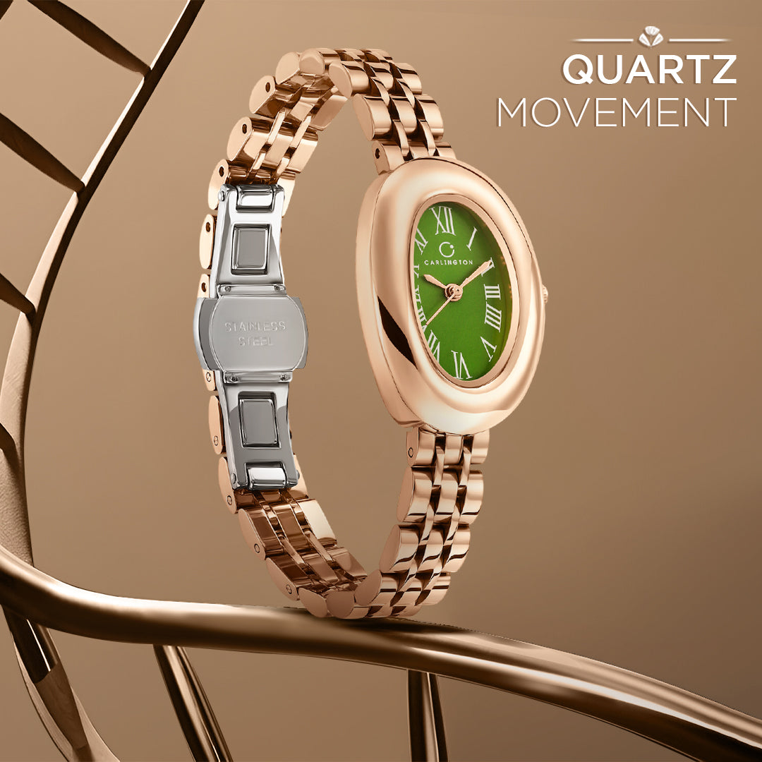 Carlington Diva Series Analog Women Wrist Watches with Stainless Steel Chain Strap | Premium Fashion Watches for Ladies | CT - 109