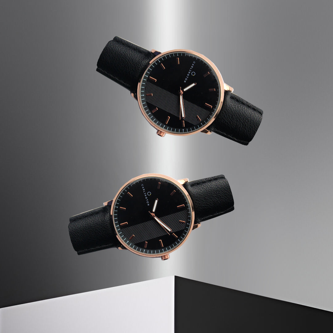 Carlington Aristocrat Series Analog Watches for Men with Premium Leather Strap - CT 1070