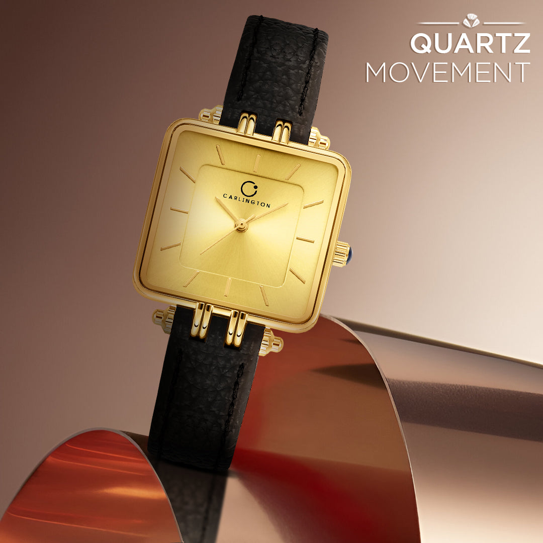 Carlington Aura Series Analog Women Wrist Watches with Premium Leather Belt Strap Fashion Watches for Ladies - CT_209