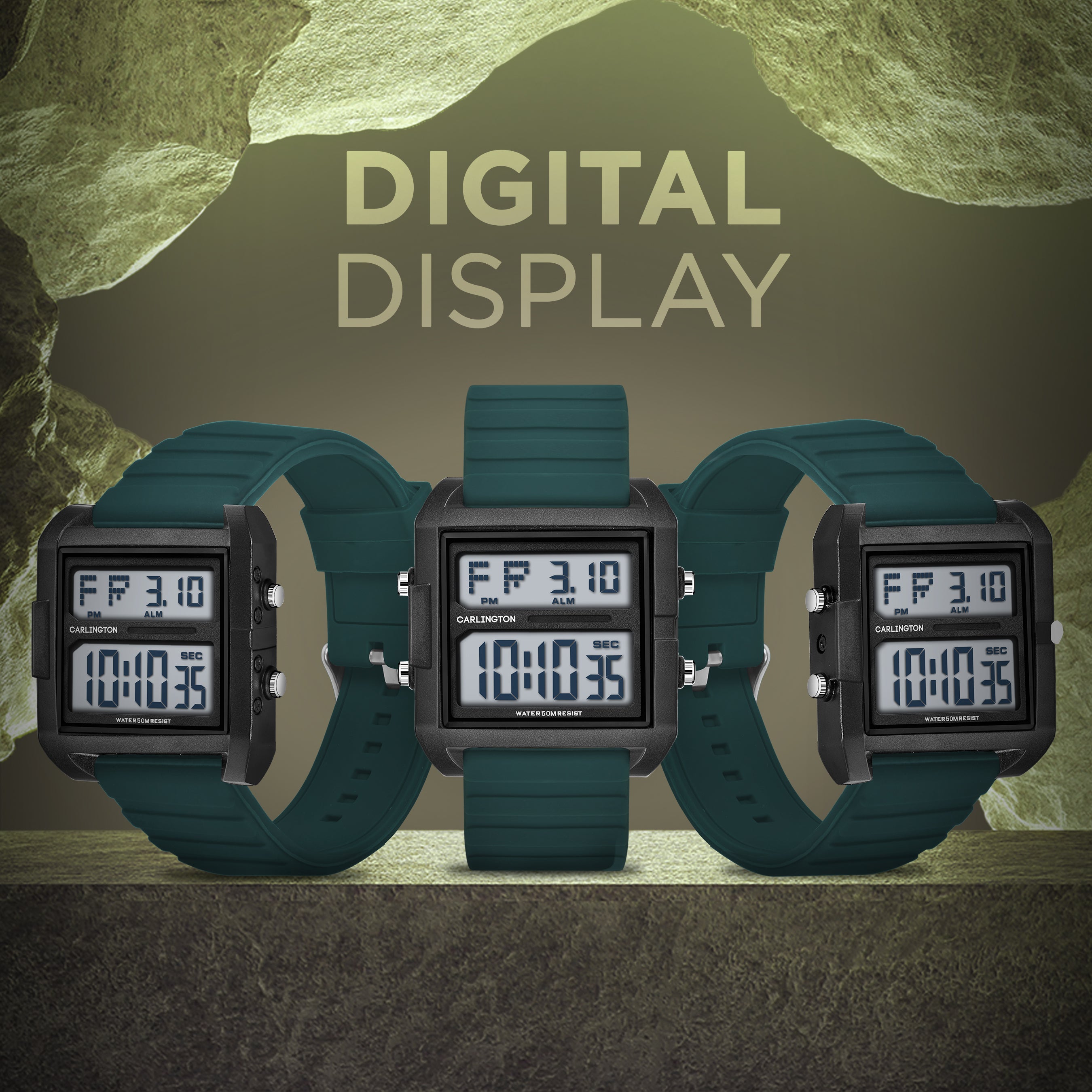 Carlington Endurance Series Digital Sports Watches For Men And Boys - CT_9136 Teal