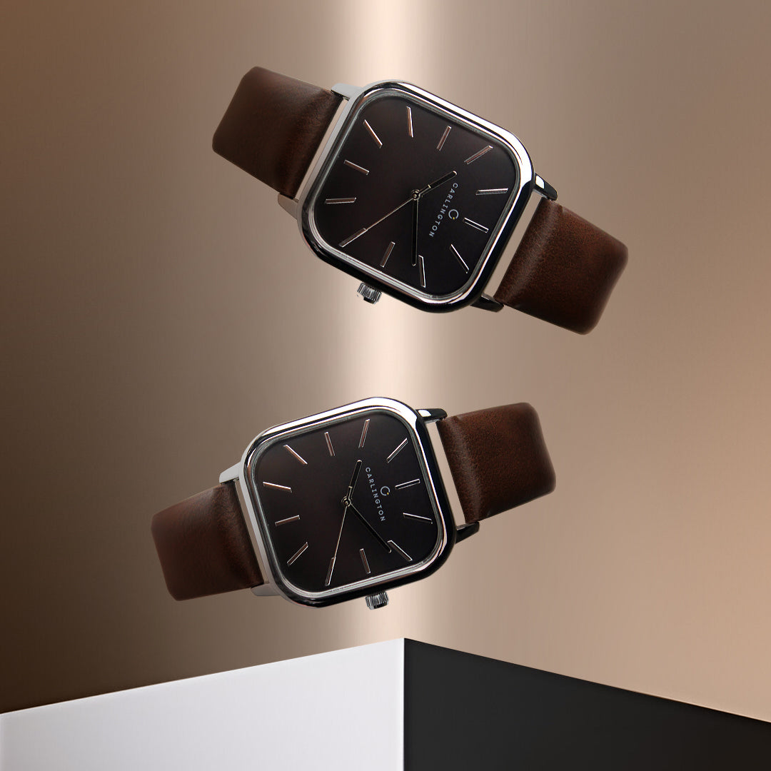 Carlington Aristocrat Series Analog Watches for Men with Premium Leather Strap - CT 1078