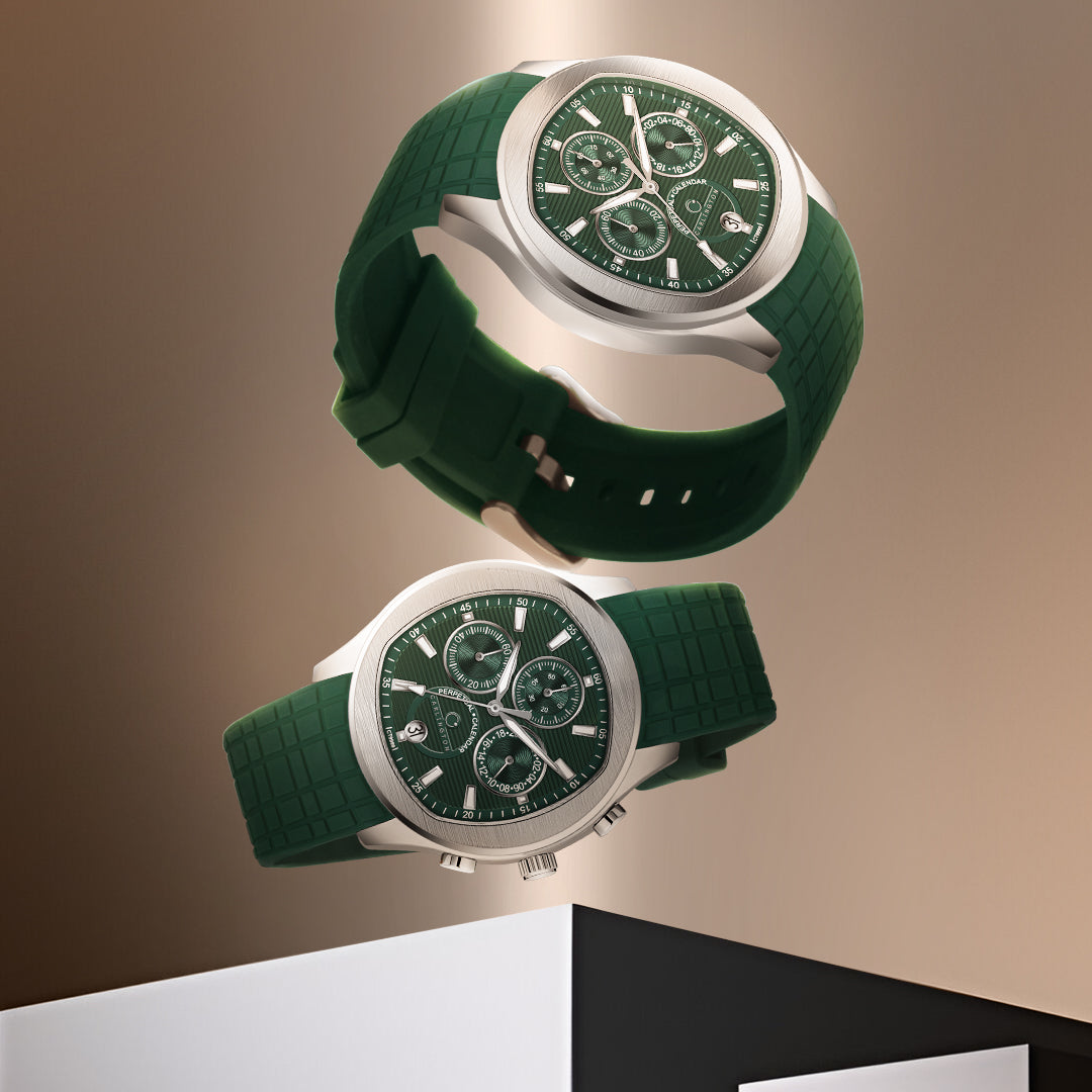 Carlington Legacy Series Analog Wrist Watches with Chronograph & Premium Leather Strap for Men - CT 9999