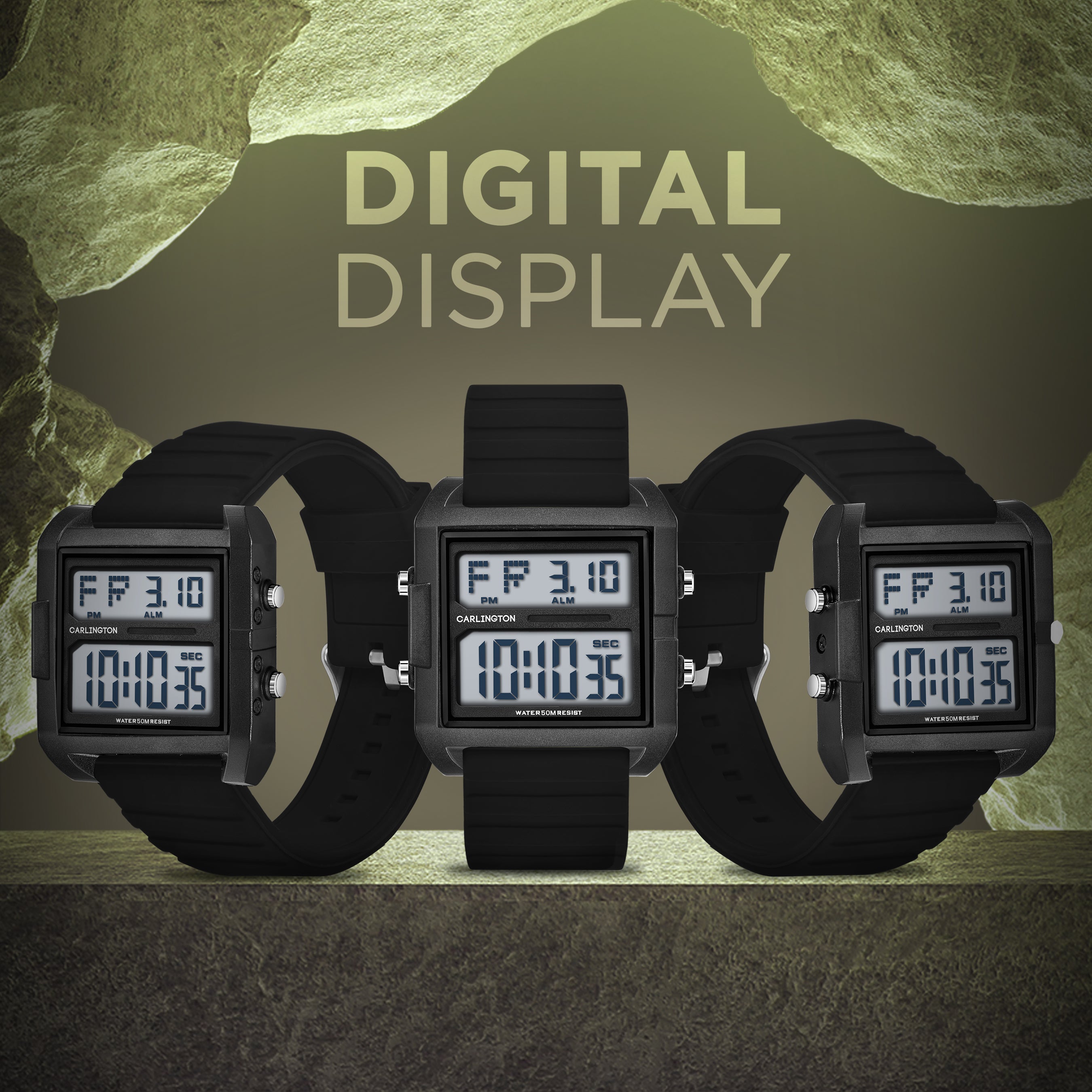 Carlington Endurance Series Digital Sports Watches For Men And Boys - CT_9136 Black