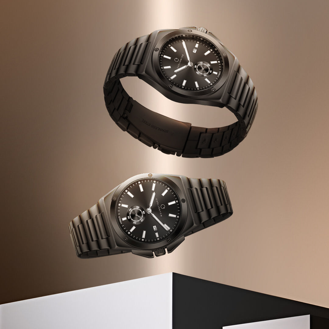 Carlington Legacy Series Analog Wrist Watches with Chronograph & Stainless Steel Strap for Men - CT 9944