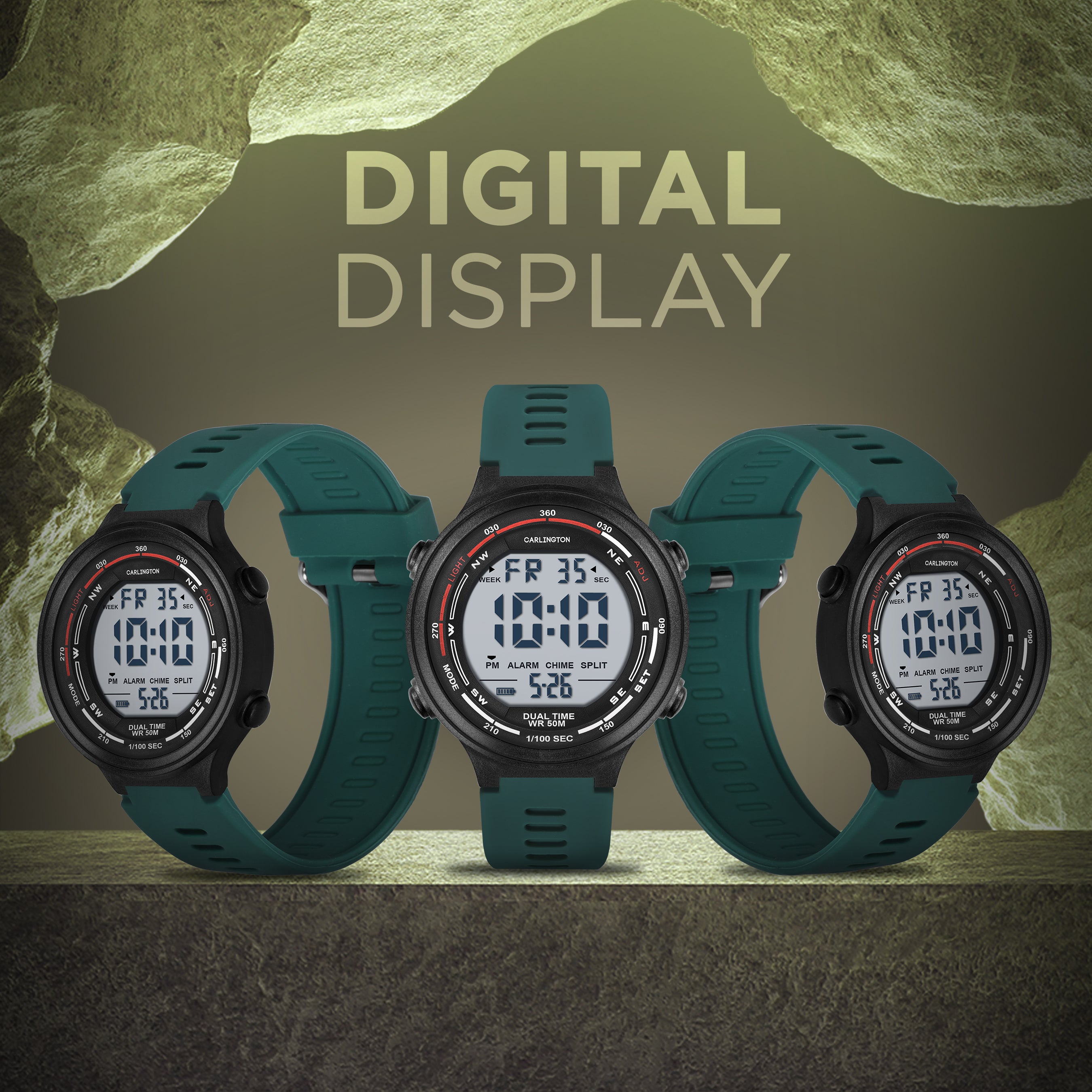 Carlington Endurance Series Digital Sports Watches For Men And Boys - CT_9120 Teal