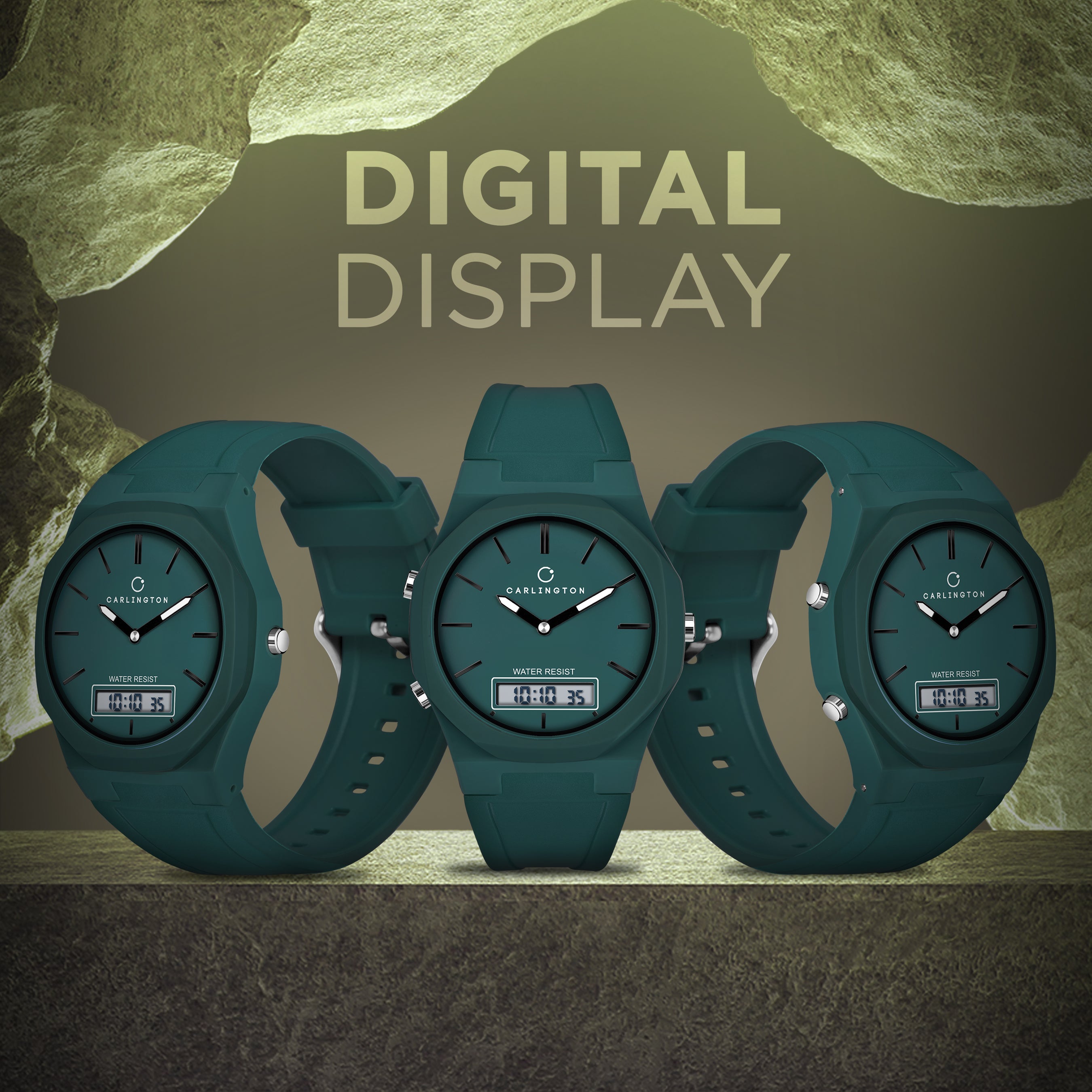 Carlington Endurance Series Analog-Digital Sports Watches For Men And Boys - CT_9145 Teal