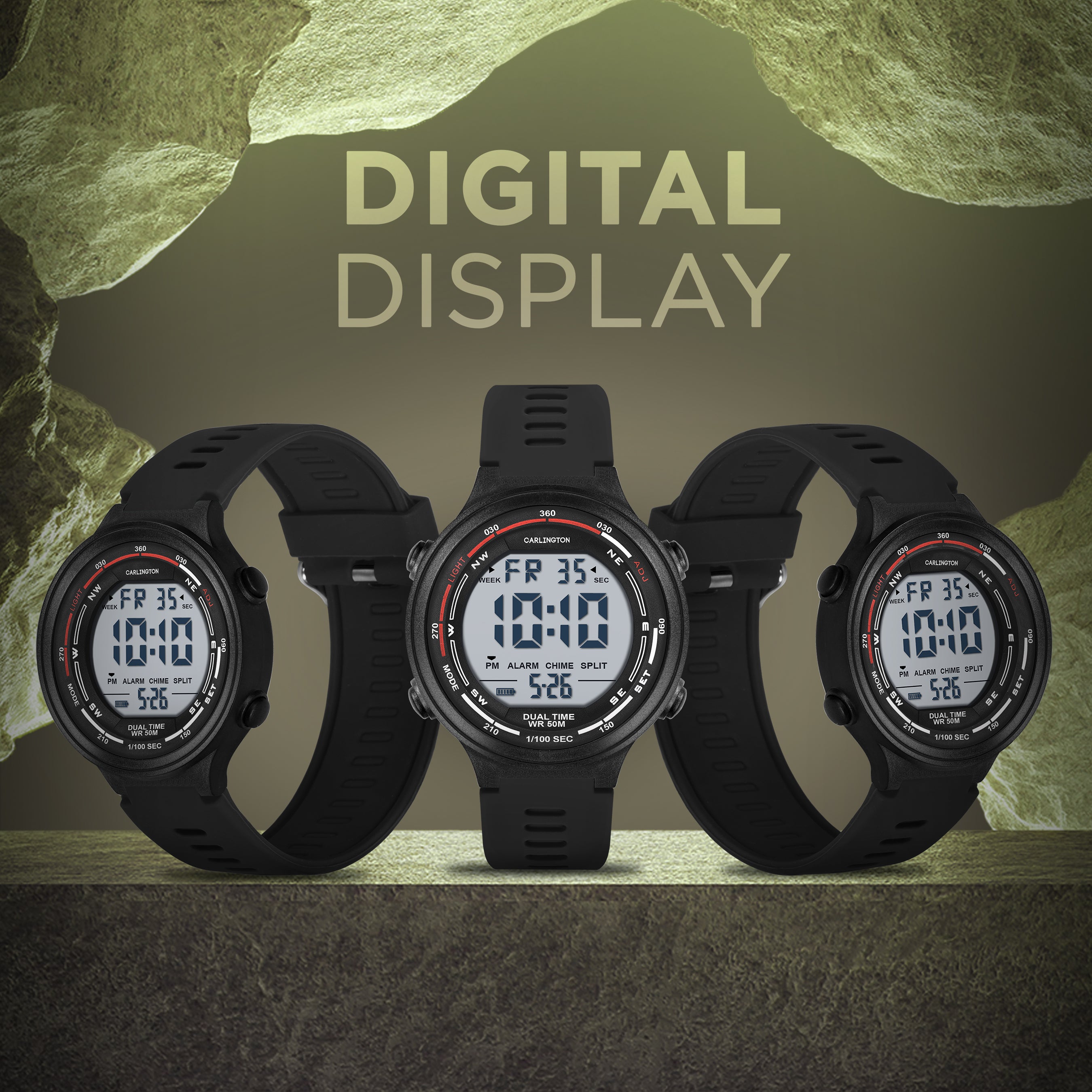 Carlington Endurance Series Digital Sports Watches For Men And Boys - CT_9120 Black