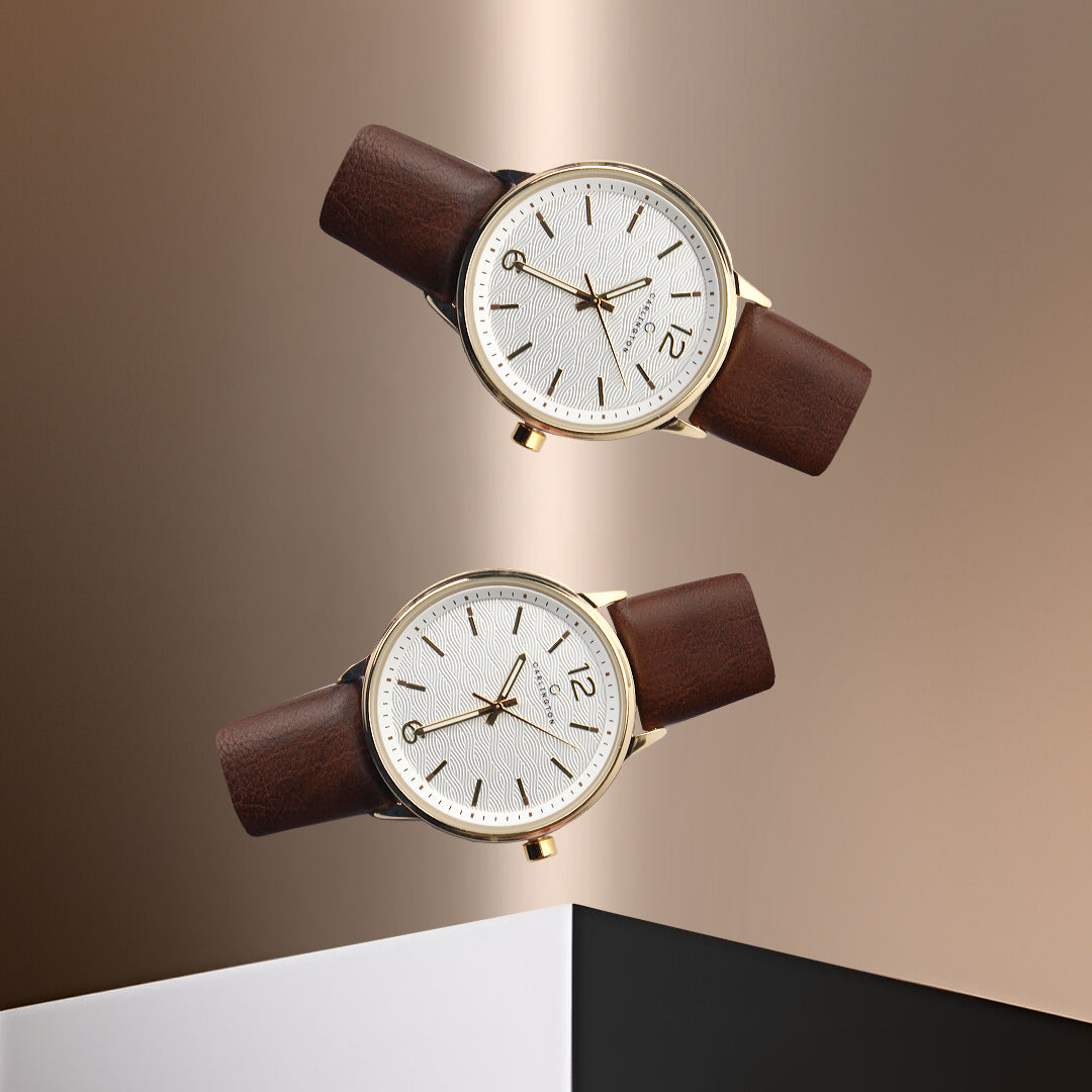 Carlington Aristocrat Series Analog Watches for Men with Premium Leather Strap - CT 1071