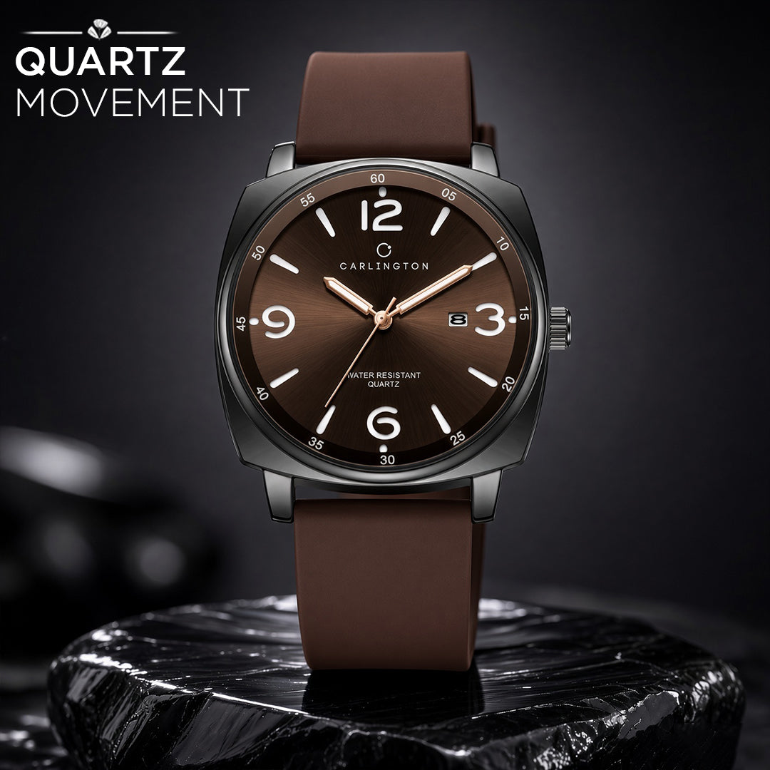 Carlington ASTRO 054 Subdued Brown – Premium Men's Chronograph-Style Analog Quartz Watch