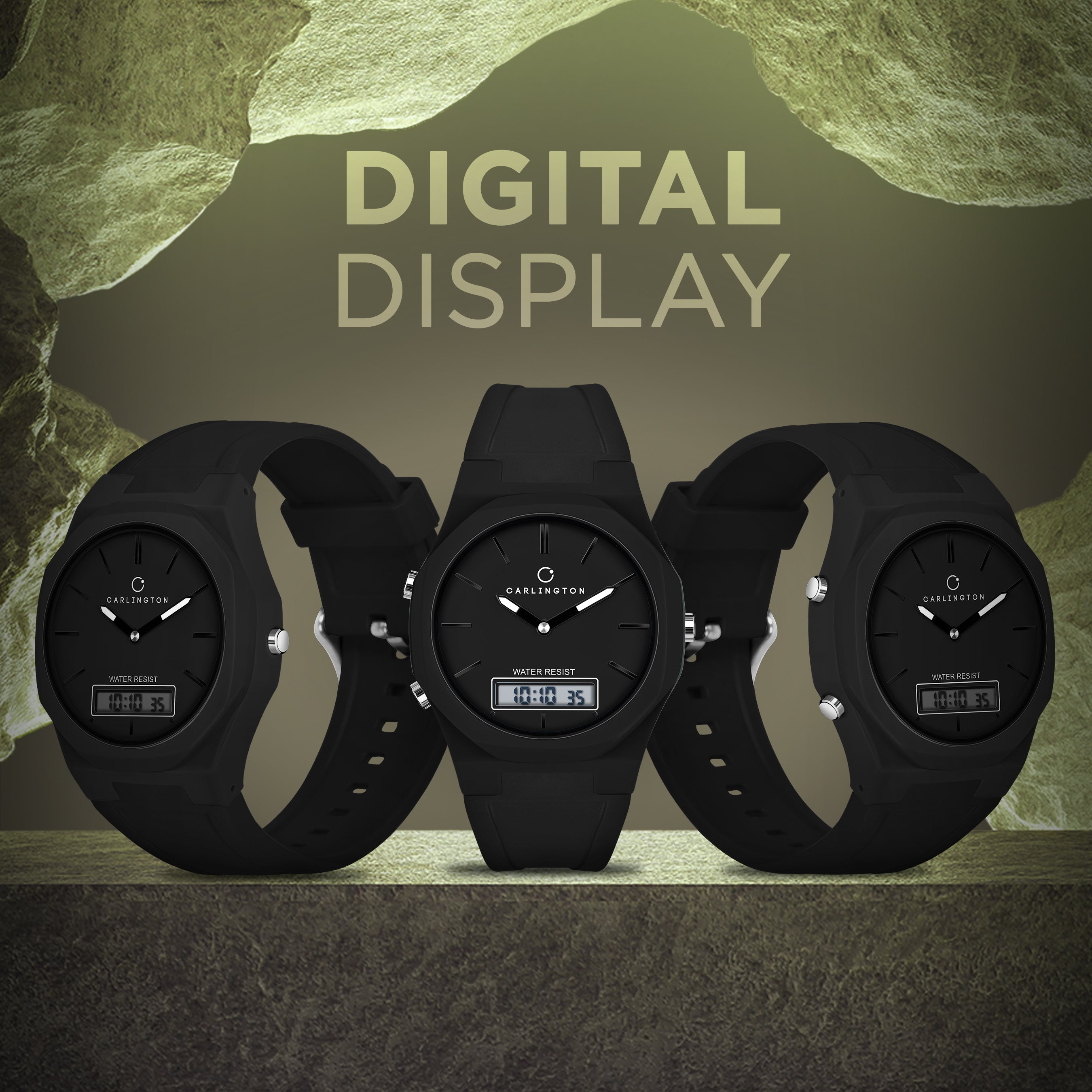 Carlington Endurance Series Analog-Digital Sports Watches For Men And Boys - CT_9145 Black