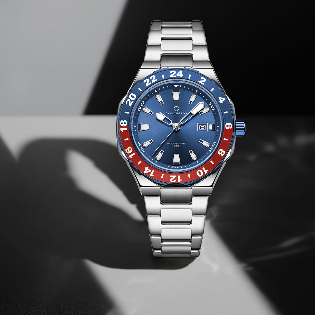 Carlington Nitro Analog Men’s Stainless Steel Strap Wrist Watch | Quartz Movement | Water & Shock Resistant Watch for Men | Casual & Formal Wear - CT_9249