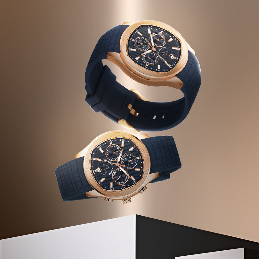 Carlington Legacy Series Analog Wrist Watches with Chronograph & Silicone Strap for Men - CT 9999