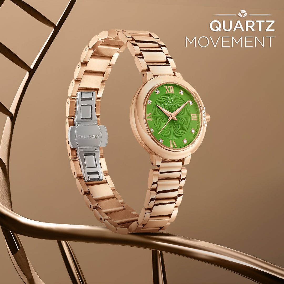 Carlington Diva Series Analog Women Wrist Watches with Stainless Steel Chain Strap | Premium Fashion Watches for Ladies | CT - 111