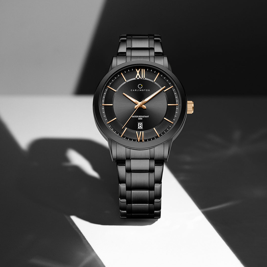 Carlington Nitro Analog Men’s Stainless Steel Strap Wrist Watch | Quartz Movement | Water & Shock Resistant Watch for Men | Casual & Formal Wear - CT_9254