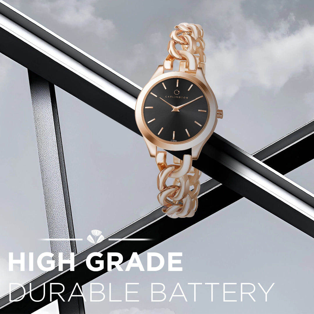 Iconic 2036 Black Analog Womens Watch