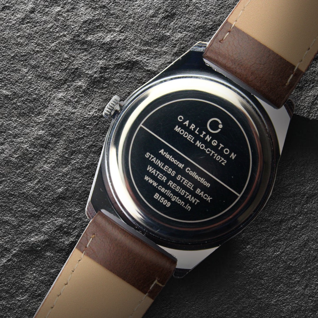 Carlington Aristocrat Series Analog Watches for Men with Premium Leather Strap - CT 1072