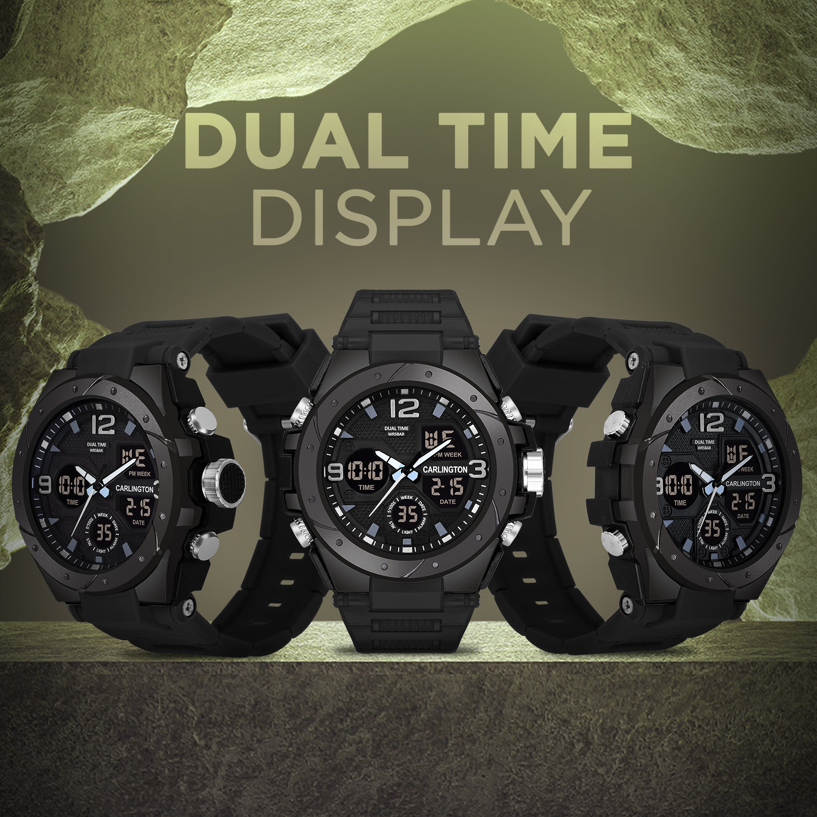 Carlington Edurance Series Digital Analog Watch - 9105