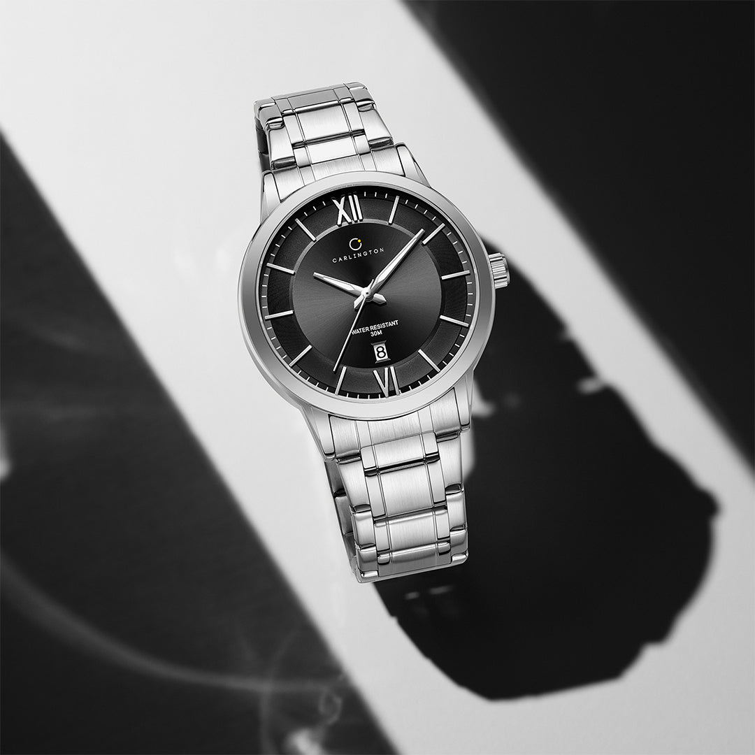 Carlington Nitro Analog Men’s Stainless Steel Strap Wrist Watch | Quartz Movement | Water & Shock Resistant Watch for Men | Casual & Formal Wear - CT_9254