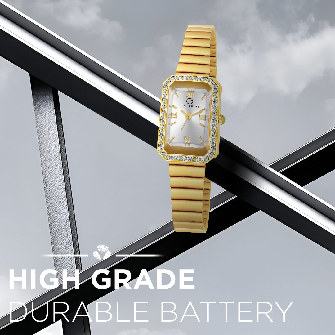 Iconic 2032 Golden Analog Womens Watch