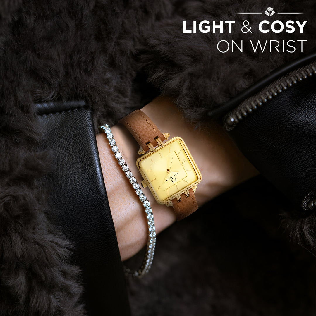 Carlington Aura Series Analog Women Wrist Watches with Premium Leather Belt Strap Fashion Watches for Ladies - CT_209