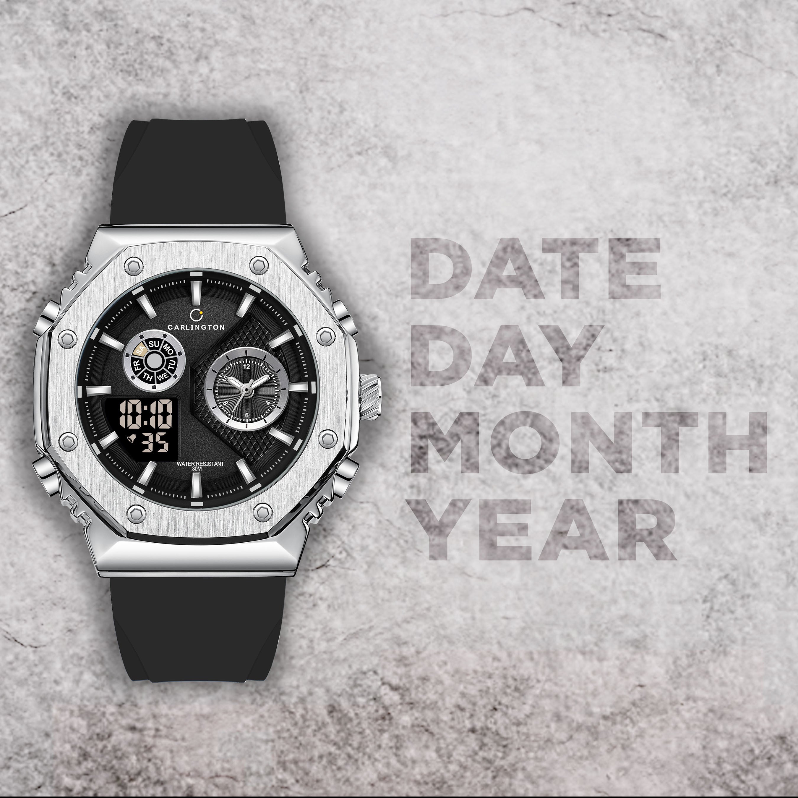 Exclusive 7711 Black Gents Analog Wrist Watch