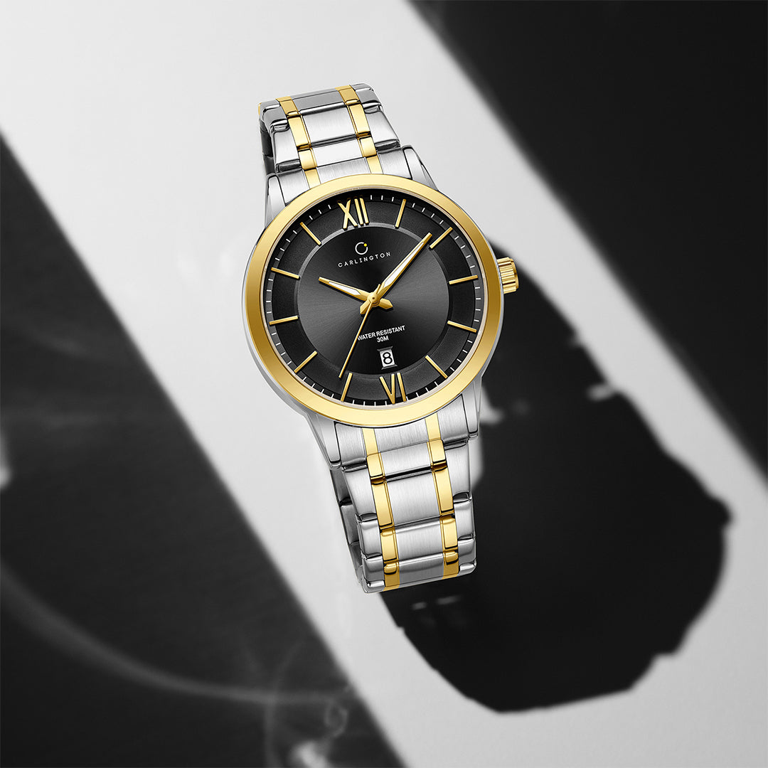 Carlington Nitro Analog Men’s Stainless Steel Strap Wrist Watch | Quartz Movement | Water & Shock Resistant Watch for Men | Casual & Formal Wear - CT_9254