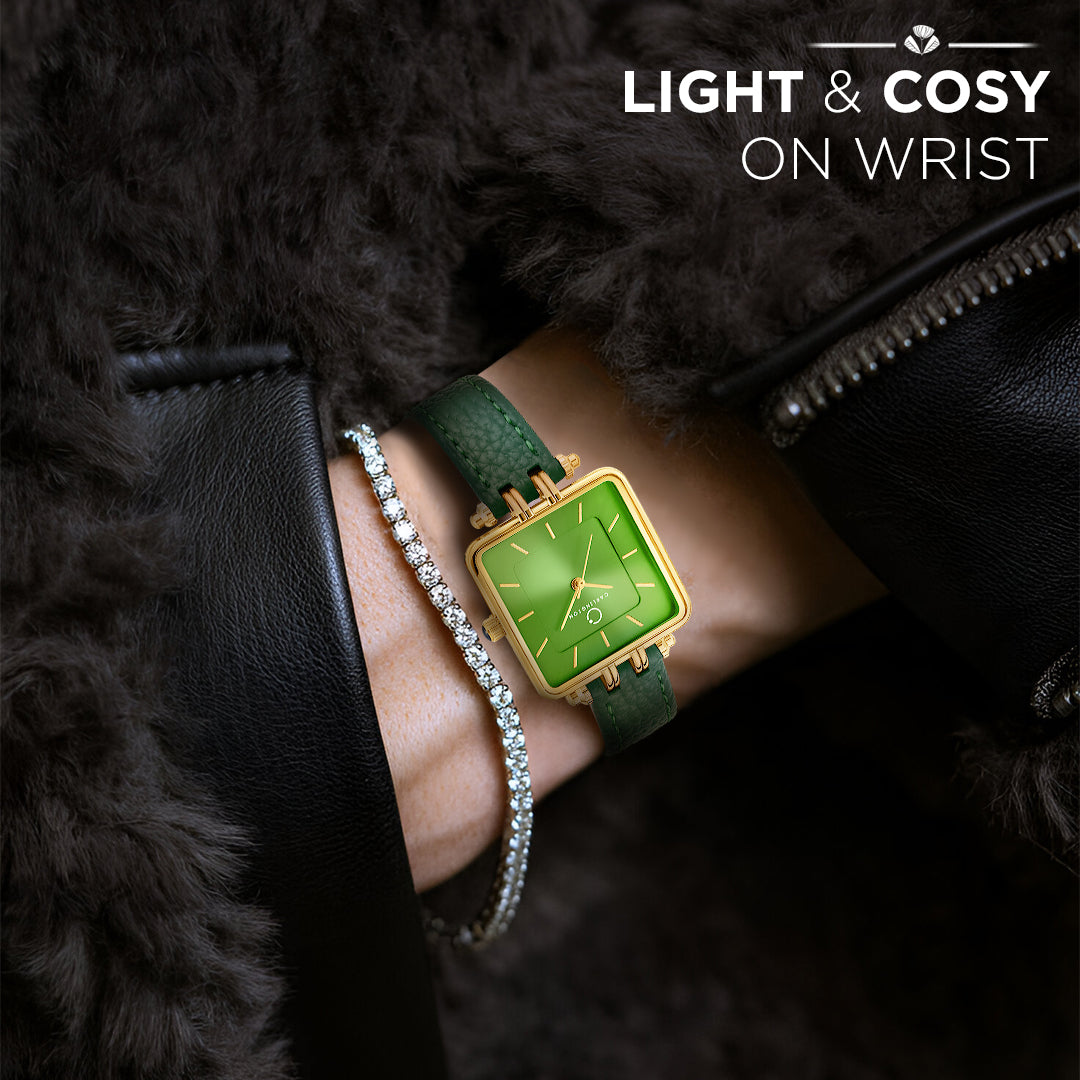 Carlington Aura Series Analog Women Wrist Watches with Premium Leather Belt Strap Fashion Watches for Ladies - CT_209