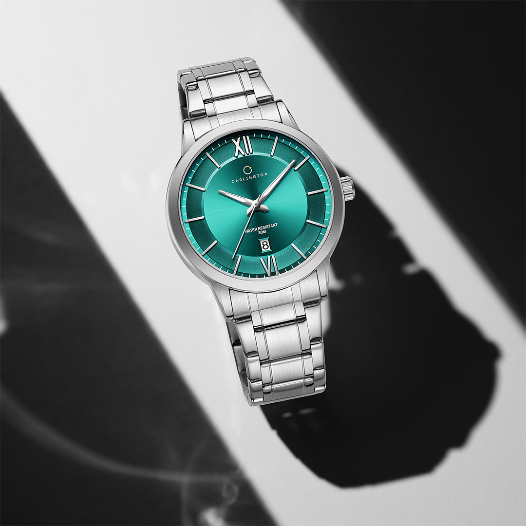 Carlington Nitro Analog Men’s Stainless Steel Strap Wrist Watch | Quartz Movement | Water & Shock Resistant Watch for Men | Casual & Formal Wear - CT_9254