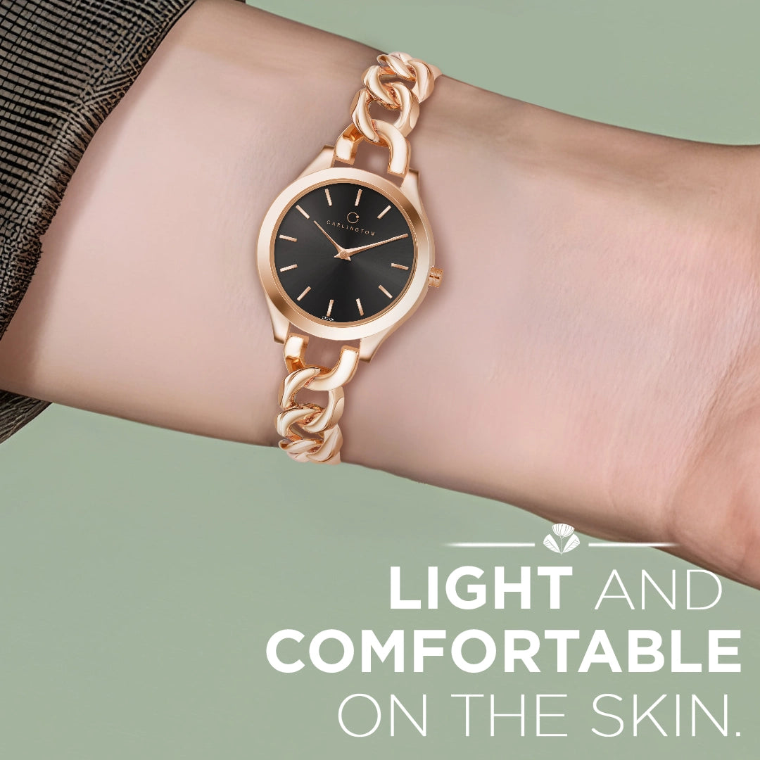 Iconic 2036 Black Analog Womens Watch