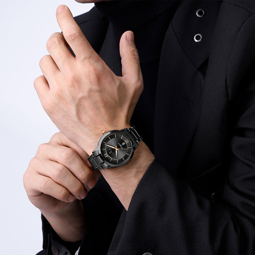 Carlington Nitro Analog Men’s Stainless Steel Strap Wrist Watch | Quartz Movement | Water & Shock Resistant Watch for Men | Casual & Formal Wear - CT_9254