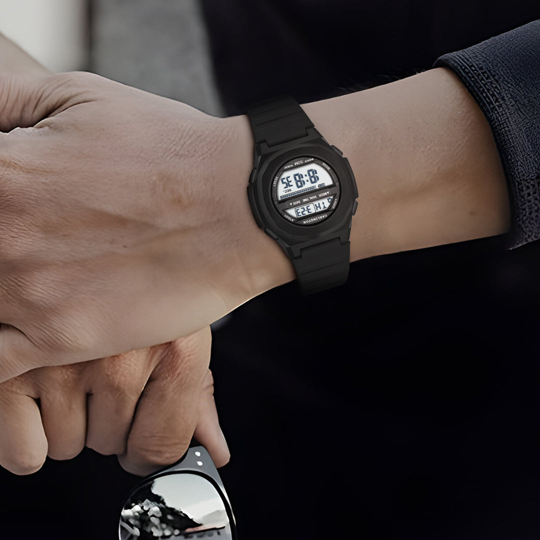 Carlington Endurance Series Digital Sports Watches For Men & Women - CT_9117 Black