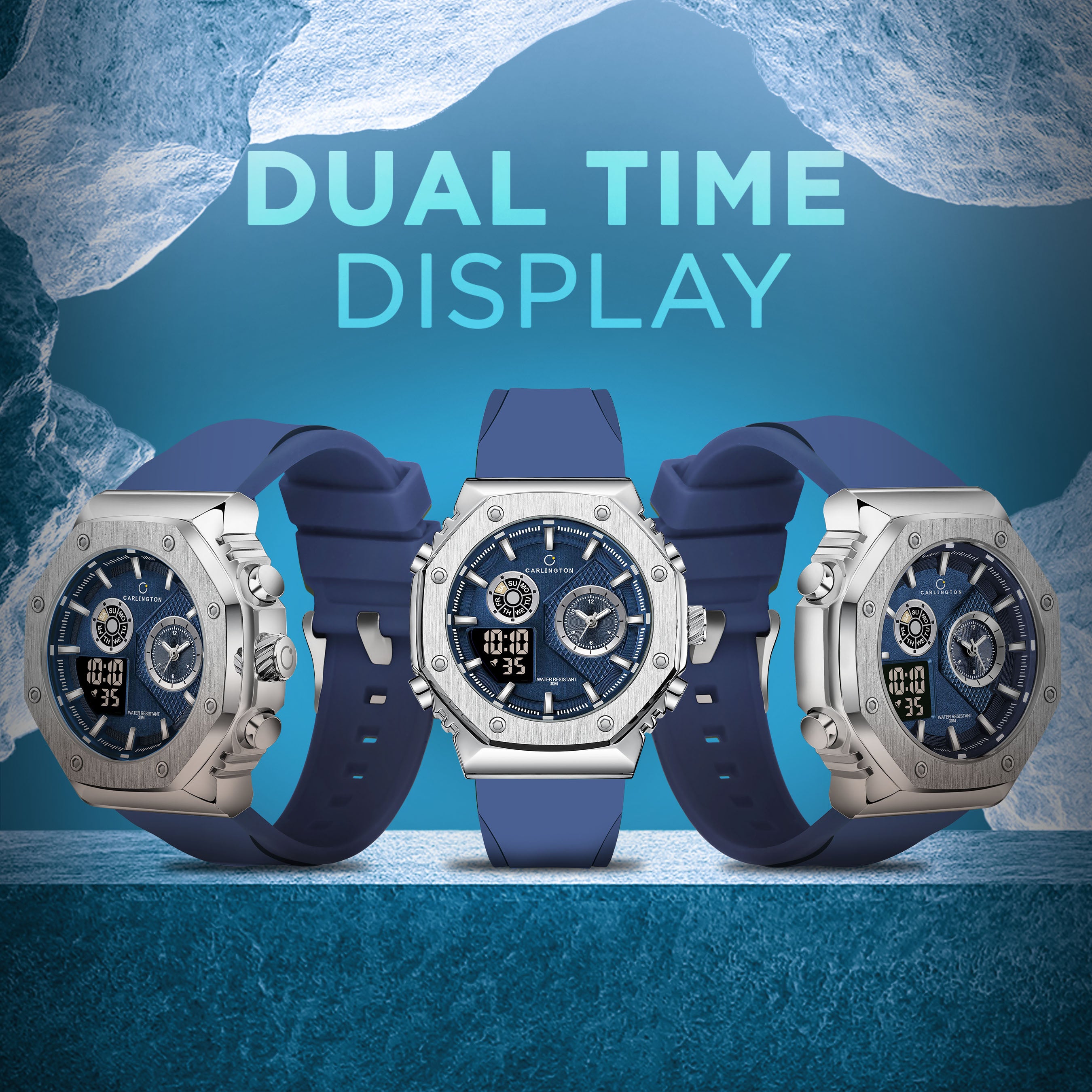 Exclusive 7711 Blue Gents Analog Wrist Watch