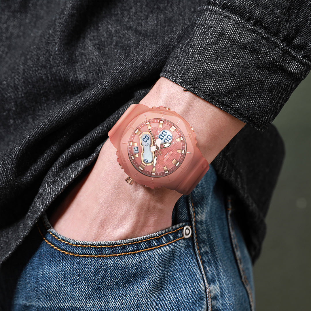 Carlington Velocity Series Analog-Digital Sports Watches for Men and Boys with Alarm, Stopwatch, Backlit Display, Dualtime, Silicone Rubber Strap, Water & Shock Resiatant - CT_8120