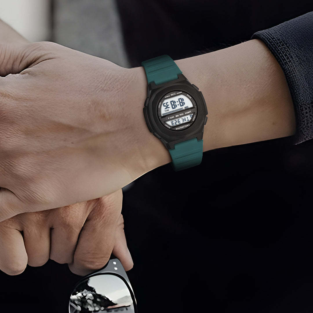 Carlington Endurance Series Digital Sports Watches For Men & Women - CT_9117 Teal