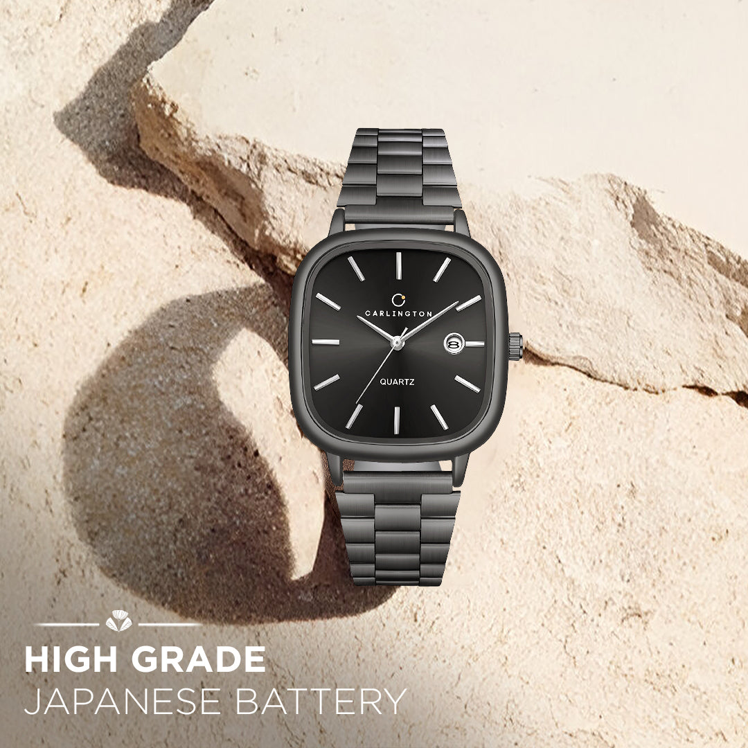 Carlington Classic Series Analog Men Wrist Watches with Stainless Steel Strap & Date Display | Premium Fashion Watches for Gents | CT - 5010