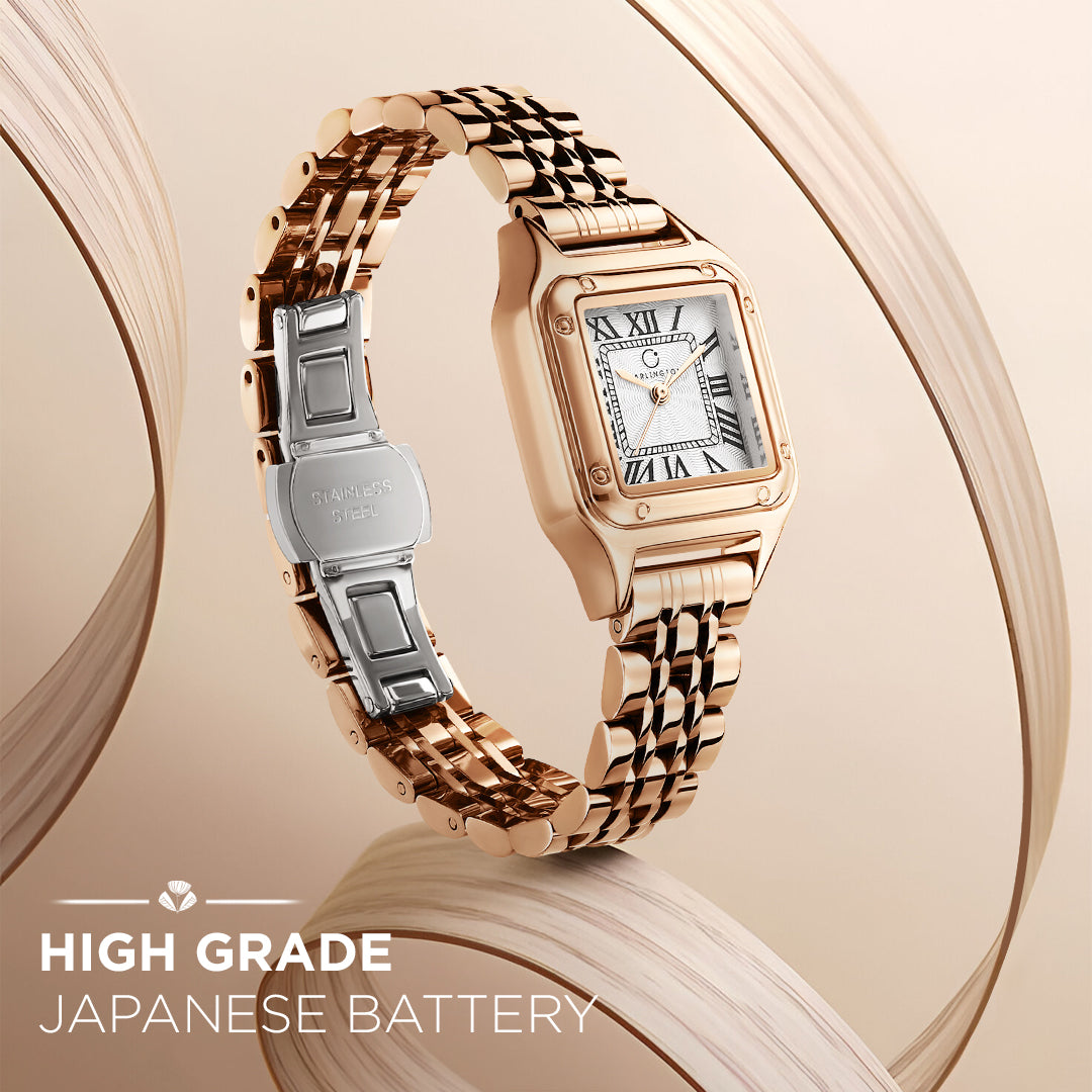 Carlington Diva Series Analog Women Wrist Watches with Stainless Steel Chain Strap | Premium Fashion Watches for Ladies | CT - 110