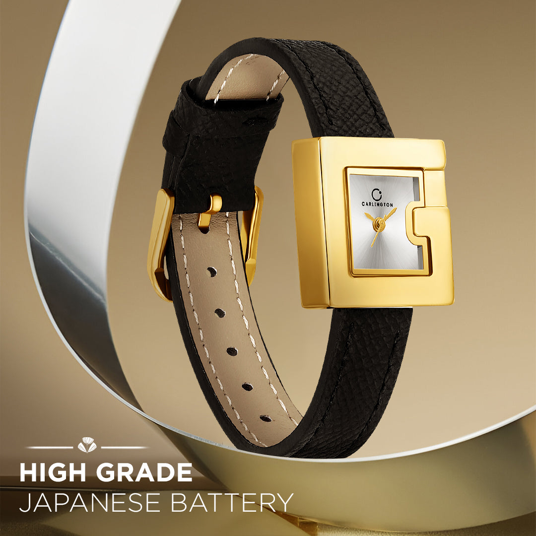 Carlington Aura Series Analog Women Wrist Watches with Premium Leather Belt Strap | Premium Fashion Watches for Ladies | CT - 207