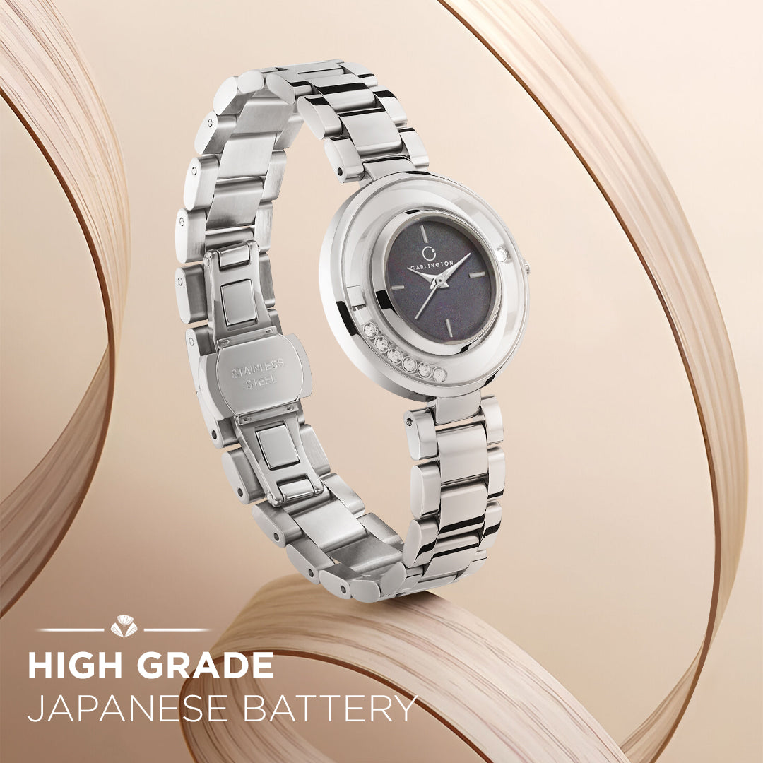 Carlington Diva Series Analog Women Wrist Watches with Stainless Steel Chain Strap | Premium Fashion Watches for Ladies | CT - 119