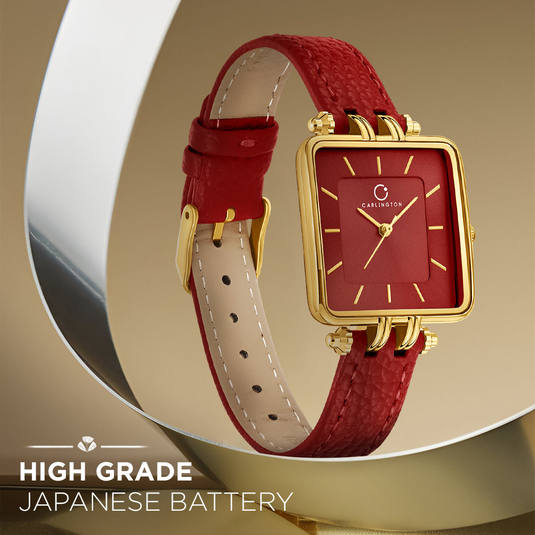 Carlington Aura Series Analog Women Wrist Watches with Premium Leather Belt Strap Fashion Watches for Ladies - CT_209