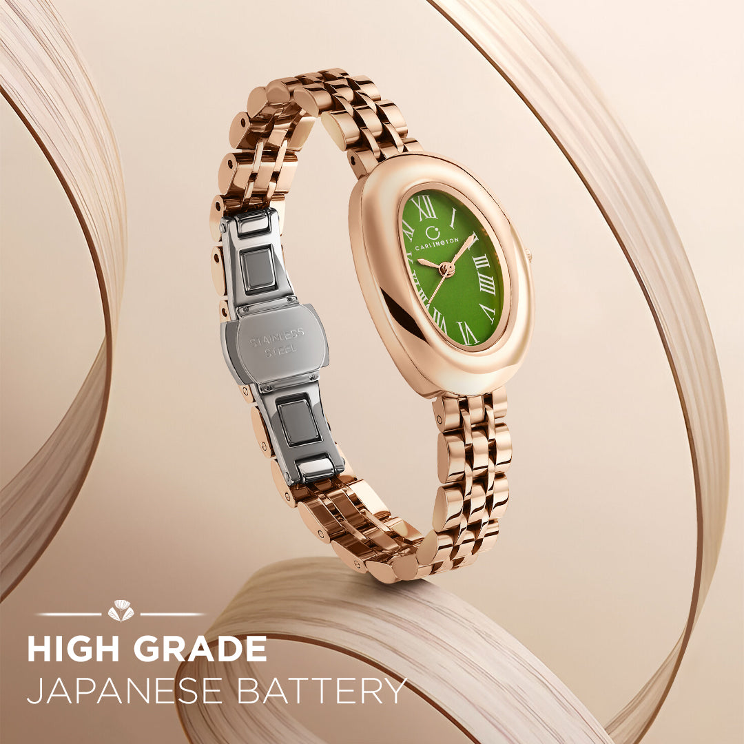 Carlington Diva Series Analog Women Wrist Watches with Stainless Steel Chain Strap | Premium Fashion Watches for Ladies | CT - 109